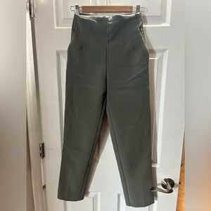 Dynamite Olive Straight Leg High-Waist Pants